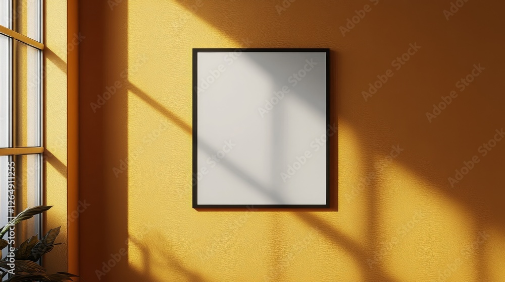 Poster a close-up of a portrait-oriented empty poster with clean edges, matte texture, and soft natural lig