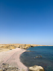 Coastal views in Al Khaluf cave, Oman