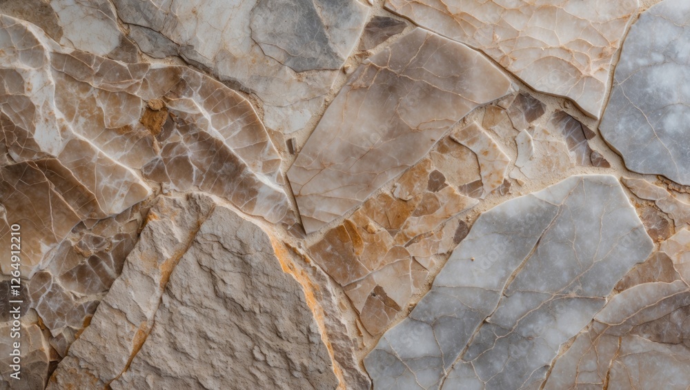 Aufkleber Textured background of natural stone with intricate patterns and colors in earth tones ideal for design projects with Copy Space.