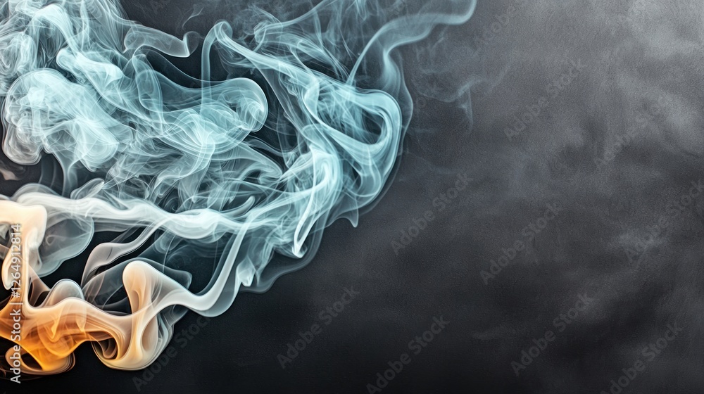 Aufkleber elegant and ethereal smoke patterns creating a captivating visual effect on a dark background