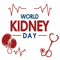 WORLD KIDNEY DAY silhouette vector illustration