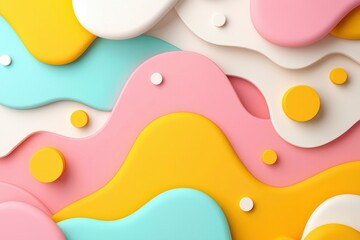 Sweet pastel wavy candy background for kids events, celebration, and web design
