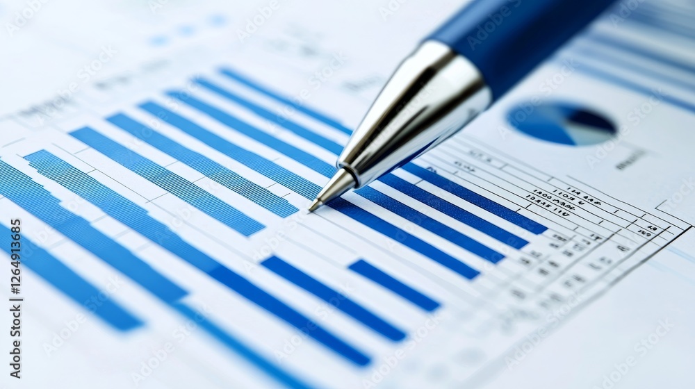 Aufkleber clean and structured business graph illustrating success and growth metrics