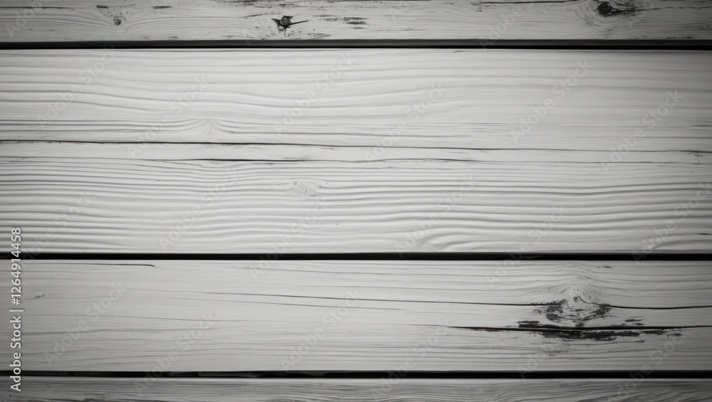 Poster textured white wooden planks background with visible grain and knots suitable for various design pur