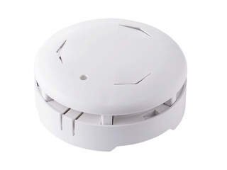 Empty white smoke detector case isolated on white background