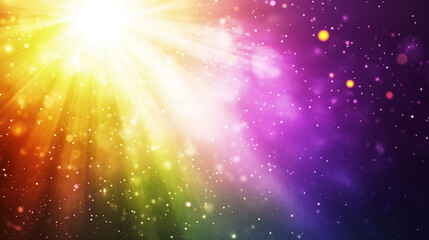 Fototapeta premium Golden Light Burst With Cosmic Glow