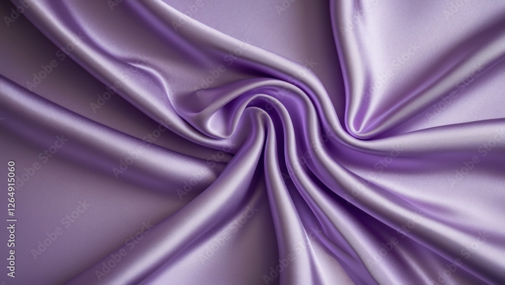 Poster Purple satin fabric texture with smooth folds and drapes suitable for backgrounds and textile design Copy Space