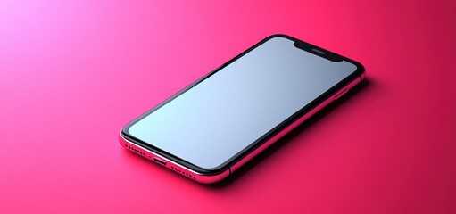 Modern Smartphone on Pink Background: A Minimalist Product Shot