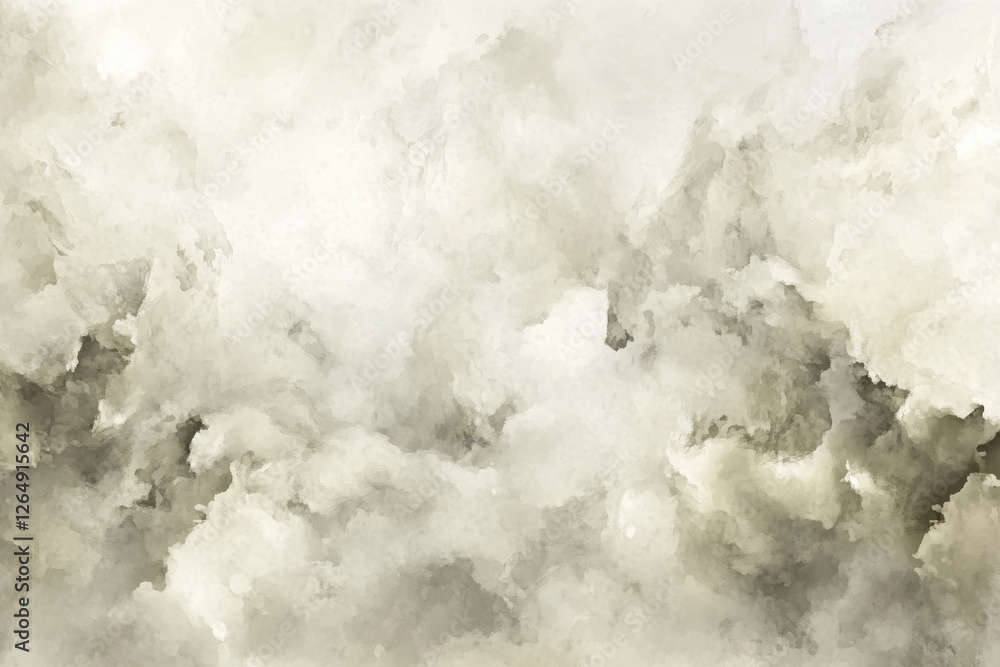 Poster soft abstract clouds in neutral tones with subtle textures
