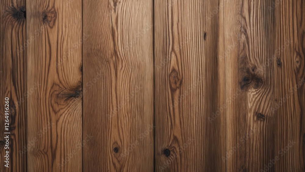 Poster natural wooden texture background with vertical planks featuring rich brown hues and distinct grain 
