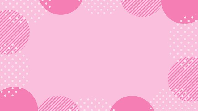 かわいい色々な円が動くフレームアニメーション