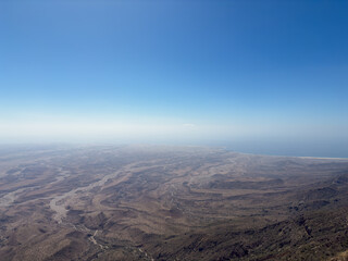 View from Jabal Samhan - highest mountain of Dhofar region in Southern Oman