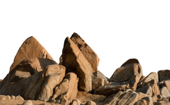 Rock Stone,Natural brown stones boulder isolated,Chunk Rock sea with rough surface texture,Group of Nature Stones cliff mountain design element for landscape