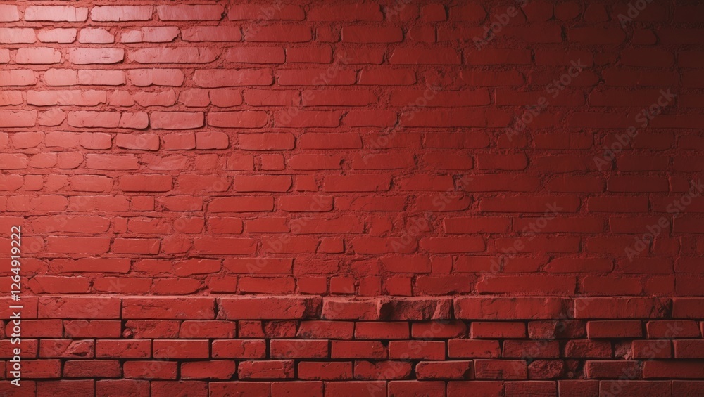Poster Red brick wall textured background with visible mortar and uneven surface suitable for design purposes Copy Space