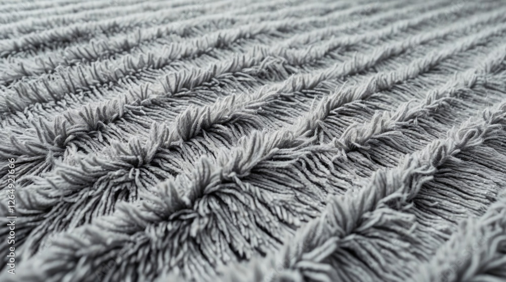 Aufkleber Close-up of textured gray fabric with raised patterns and soft fibers suitable for upholstery or interior design projects Copy Space