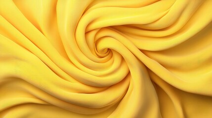 Fototapeta premium Abstract Yellow Fabric Swirl Texture Background Design Textile