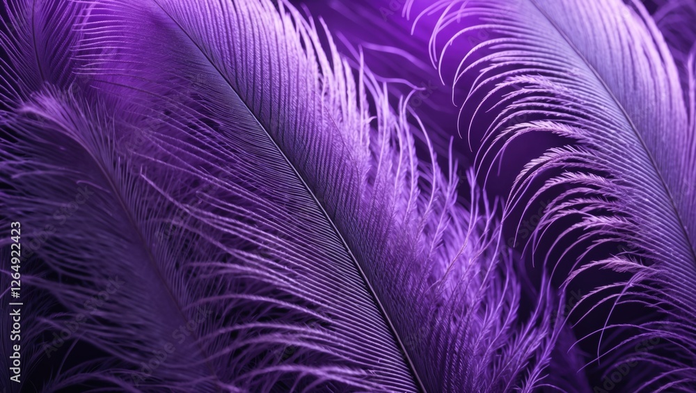 Aufkleber Purple feather texture background with soft details and gradients suitable for design projects and Copy Space for text placement.