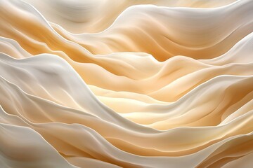 Obraz premium Soft Flowing Abstract Waves in Gentle Cream and Beige Tones