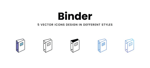 Binder vector icons set stock illustration
