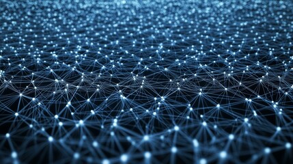 Fototapeta premium Interconnected Digital Nodes in a Vast Network