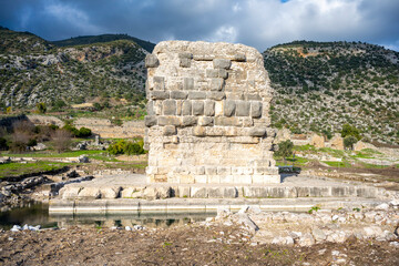 The remains of the ancient city of Limyra, are situated on the Kumluca-Finike road 11 km after Kumluca, in Zengerler village, and on the mountain hillsides to the Finike plain, Antalya 