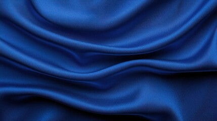 Fototapeta premium Deep Blue Textured Fabric With Elegant Folds