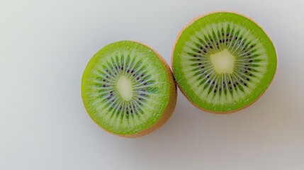 Juicy Kiwi Fruit Halves  Fresh  Green  Healthy Snack  Vitamin C  Closeup  Food Photography