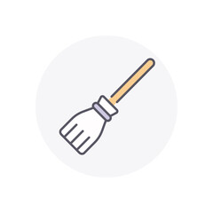 Broom vector icon stock illustration