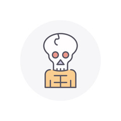 Skelton vector icon stock illustration