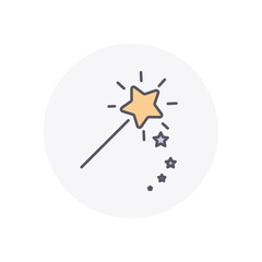 Magic Wand vector icon stock illustration