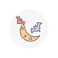 Night vector icon stock illustration