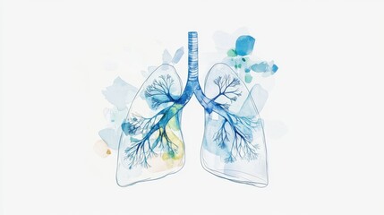 The human lungs icon isolated on white background
