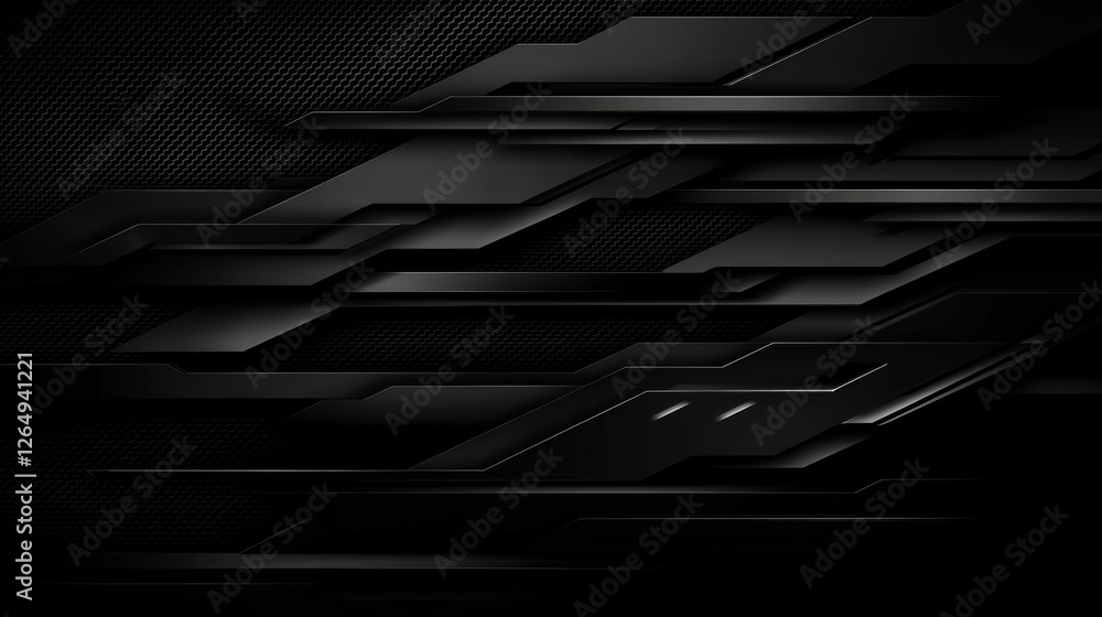 Poster Abstract Black Background with Dynamic Lines and Shapes for Modern Designs and Digital Art Projects