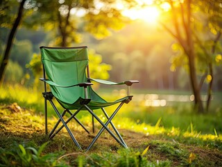Folding Camping Chair - Nature Photography, Outdoor Relaxation