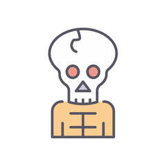 Skelton vector icon stock illustration