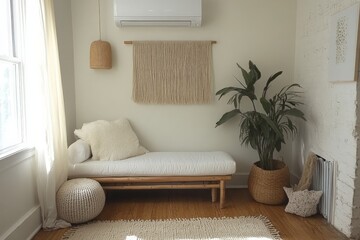 Cozy and inviting interior space with natural decor and minimalist design elements