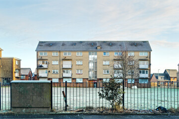 Council flats in poor housing estate in Glasgow