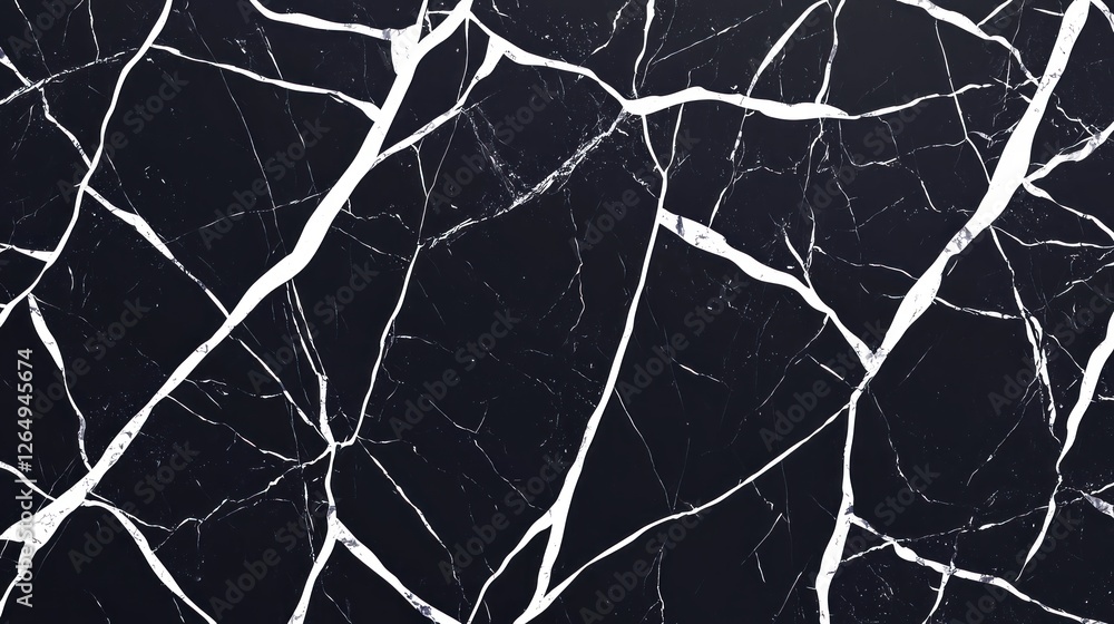 Poster elegant black marble texture with white veins and intricate patterns for luxurious design projects