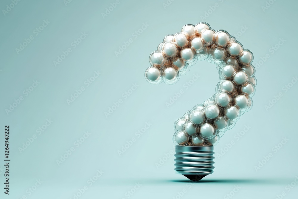 Poster a light bulb with a question mark on it