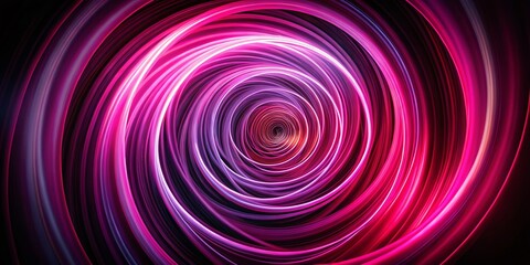 Obraz premium Hypnotic Pink Spiral Abstract Long Exposure Photography - Mesmerizing Swirling Light Art