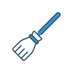 Broom vector icon stock illustration