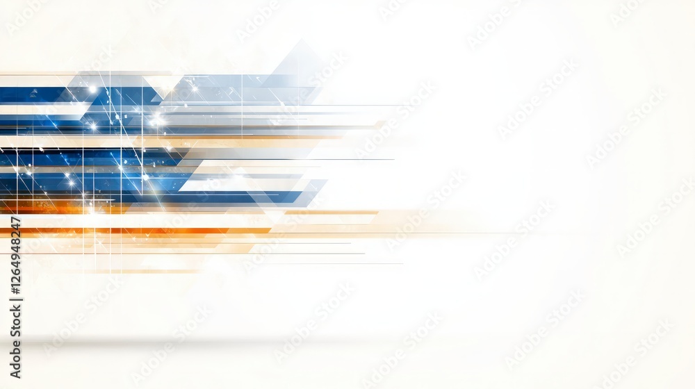 Poster abstract blue orange gradient triangle pattern background