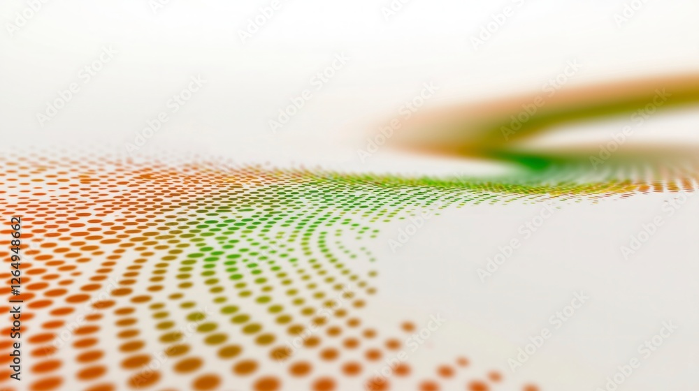 Poster abstract colorful dotted wave pattern digital art background