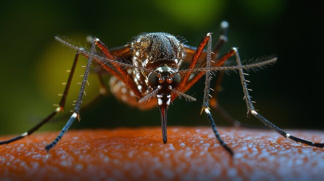 Mosquito, Zika virus, humans skin