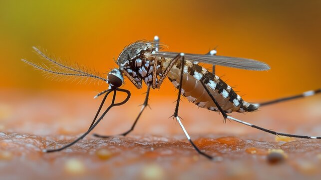 Mosquito, Zika virus, humans skin
