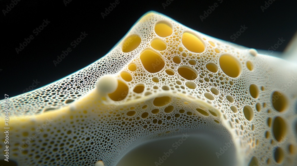 Poster abstract cellular structure microscopic foam texture closeup 3d render