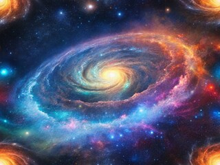 Iridescent Holographic Galaxy Glitter Pattern - Stock Photo