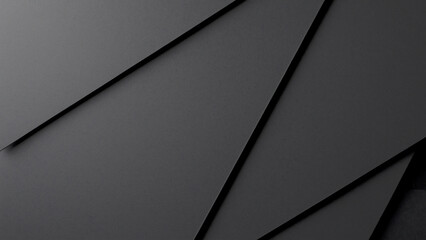 Sleek black background with a diagonal shape and subtle shadows, ideal for modern designs and layouts.