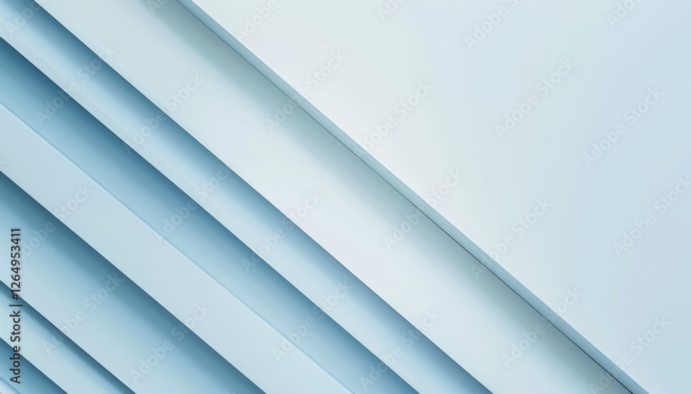 Poster geometric abstract background with diagonal blue lines in minimalist style