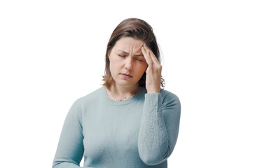 Woman suffering from severe headache